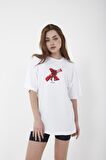 Unisex Oversize Osaka Baskılı Pembe T-shirt