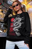Kadın Beyaz Warrior Oversize Sweatshirt