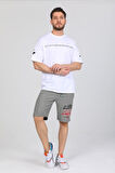 Oversize Freedom Baskılı Beyaz T-shirt
