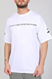 Oversize Freedom Baskılı Beyaz T-shirt