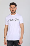 Don't Worry Yazılı Beyaz T-shirt