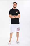 Gögüs Baskılı Siyah T-shirt