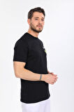 Gögüs Baskılı Siyah T-shirt