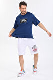 The King Yazılı Mavi T-shirt