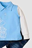 Erkek Bebek Polo Takım Kot Pantolon Üst İkili Takım
