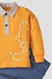 Erkek Bebek Mickey Polo Takım Pantolon Üst İkili Takım