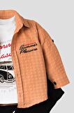 Erkek Bebek Spor Gömlek Takım Pantolon Üst Sweatshirt Üçlü TakIm Pamuklu Takım