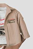 Erkek Bebek Spor Gömlek Takım Pantolon Üst Sweatshirt Üçlü TakIm Pamuklu Takım