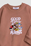Mickey Mause Baskılı Oversize  Alt Üst Bebek Çocuk Eşorfman Takımı