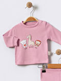 %100 Pamuklu  Yenidogan Unisex  Kiz Erkek Pamuk Desenli  2'li Bebek Pijama Takımı