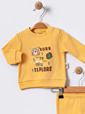 %100 Pamuklu  Yenidogan Unisex  Kiz Erkek Pamuk Desenli  2'li Bebek Pijama Takımı