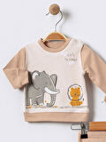 %100 Pamuklu  Yenidogan Unisex  Kiz Erkek Pamuk Desenli  2'li Bebek Pijama Takımı