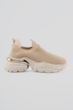 Kadın Sneaker Kalın Taban Slip On Spor Ayakkabı Aurex Bej