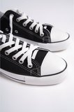 Mubiano MBCVS200S Düz Taban Bağcıklı Erkek Siyah Bez Spor Ayakkabı & Sneaker
