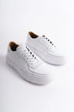 Mubiano Hakiki Deri Erkek Spor Ayakkabı & Sneaker Beyaz -MBKRY650-B