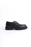 Mubiano Hakiki Deri Collection Kadın Toka Detaylı Floter Loafer Siyah - MCRGN7000 - S