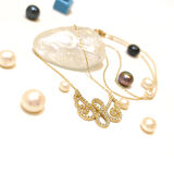 Sonsuzluk ve Melek Kanadı Kolye 14 Ayar Altın  HD VİDEOLU