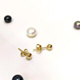 5mm Klasik Top Küpe 14 Ayar Altın HD VİDEOLU