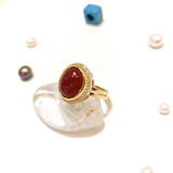 Akik Taşlı Yüzük 14 Ayar Altın HD VİDEOLU