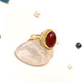 Akik Taşlı Yüzük 14 Ayar Altın HD VİDEOLU