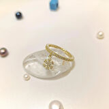 Kar Taneli Tam Tur Su Yolu Yüzük 14 Ayar Altın HD VİDEOLU