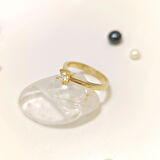 0.17ct F Color Pırlanta Tek Taş Yüzük 14 Ayar Altın HD VİDEOLU