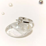 0.45ct G Color Badem Tırnaklı Tek Taş Pırlanta Yüzük 14 Ayar Altın HD VİDEOLU