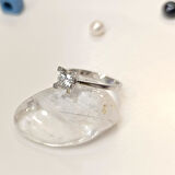 0.55ct G Color Tek Taş Pırlanta Yüzük 14 Ayar Altın HD VİDEOLU