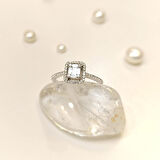 0.32ct F-G Color Baget Pırlanta Taşlı Yüzük 14 Ayar Altın HD VİDEOLU