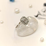 0.10ct F Color Baget Pırlanta Taşlı Yüzük 14 Ayar Altın HD VİDEOLU