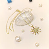 Ay Çiçeği Kolye 14 Ayar Altın HD VİDEOLU