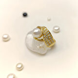 İnci Yüzük 14 Ayar Altın HD VİDEOLU