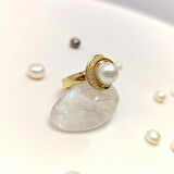 İnci Yüzük 14 Ayar Altın HD VİDEOLU