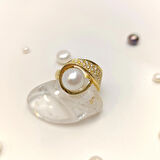 İnci Yüzük 14 Ayar Altın HD VİDEOLU