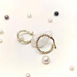 Dorika Toplu Halka Küpe 14 Ayar Altın HD VİDEOLU