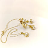 Olimpiyat İnci Taşlı Set Takım 14 Ayar Altın HD VİDEOLU