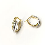 İkili Halka Küpe 14 Ayar Altın HD VİDEOLU