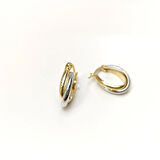 İkili Halka Küpe 14 Ayar Altın HD VİDEOLU