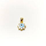 Göz Boncuklu Çİçek Kolye 14 Ayar Altın HD VİDEOLU