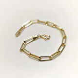 4.5mm Ataç Zincir Bileklik Künye 14 Ayar Altın HD VİDEOLU