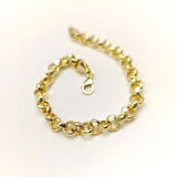 6.6mm Rolo Doç Zincir Bileklik Künye 14 Ayar Altın HD VİDEOLU