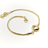 Kalpli Bileklik Künye 14 Ayar Altın HD VİDEOLU