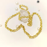 70cm 4.5mm Doç Zincir Kolye 14 Ayar Altın HD VİDEOLU