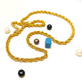 50cm 4.7mm Halat Burgu Zincir 14 Ayar Altın HD VİDEOLU