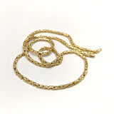 65cm 3,1mm Kral Zincir 14 Ayar Altın HD VİDEOLU