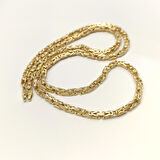 65cm 3,7mm Kral Zincir 14 Ayar Altın HD VİDEOLU