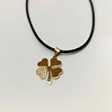 16mm Yonca Kolye 14 Ayar Altın HD VİDEOLU