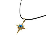 Göz Boncuklu Kuzey Yıldızı Kolye 14 Ayar Altın HD VİDEOLU