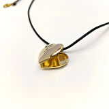 30mm Açılır Kalpli Resim Kutusu Kolye 14 Ayar Altın  HD VİDEOLU