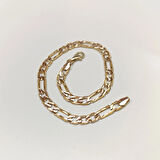 Döküm Figaro Bileklik Künye 14 Ayar Altın HD VİDEOLU